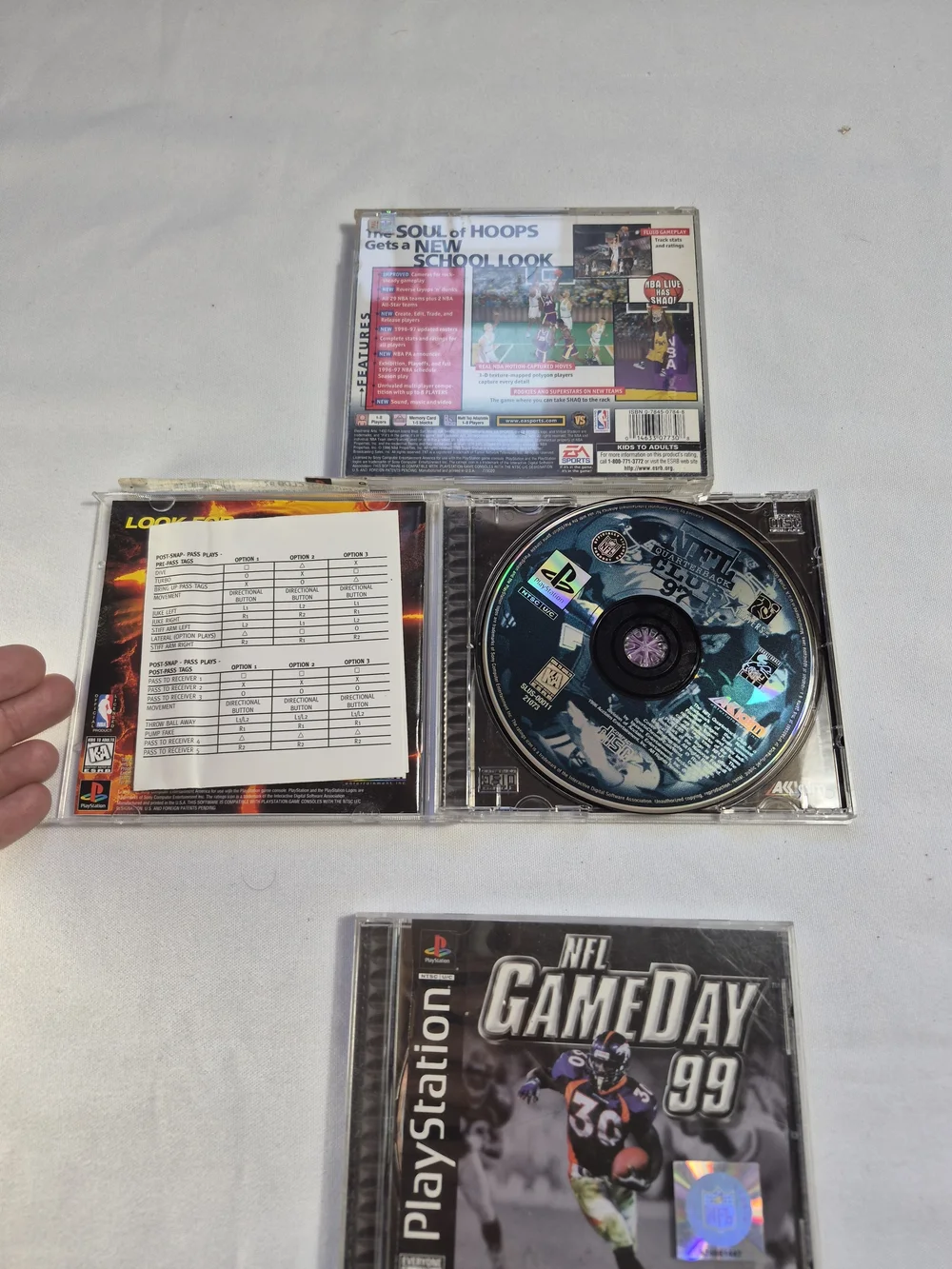 Sony Play station set of 3 games Nba 97 NFL 97, NFL 99